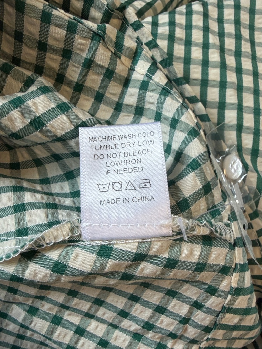 Pomander Place Green & White Gingham Cordelia Dress - Picture 6 of 6
